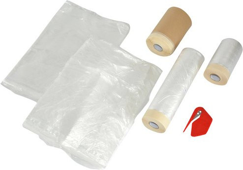 Nespoli Abdeck- und Abklebeset aus Kunststoff und Papier, transparent - Bild 1