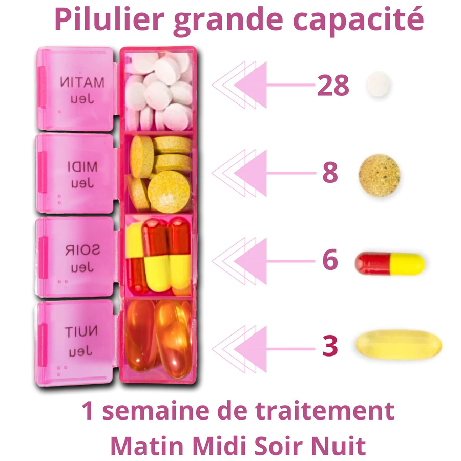 Untior Pillendose, 28 Fächer, Unisex - Bild 2