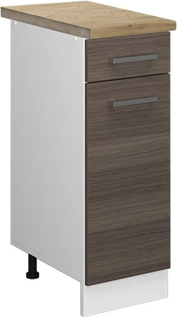 Vicco Küchenunterschrank R-Line Schubladenschrank in Grau/Weiß mit Eiche-Optik, B/T/H: 30 x 60 x 81,6 cm - Bild 1