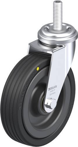 Blickle Lenkrolle LRA-VPA 100K-EL-GS10 in Schwarz und Grau mit Kunststoffrad, Durchmesser: 100 mm, Tragfähigkeit: 70 kg - Bild 1