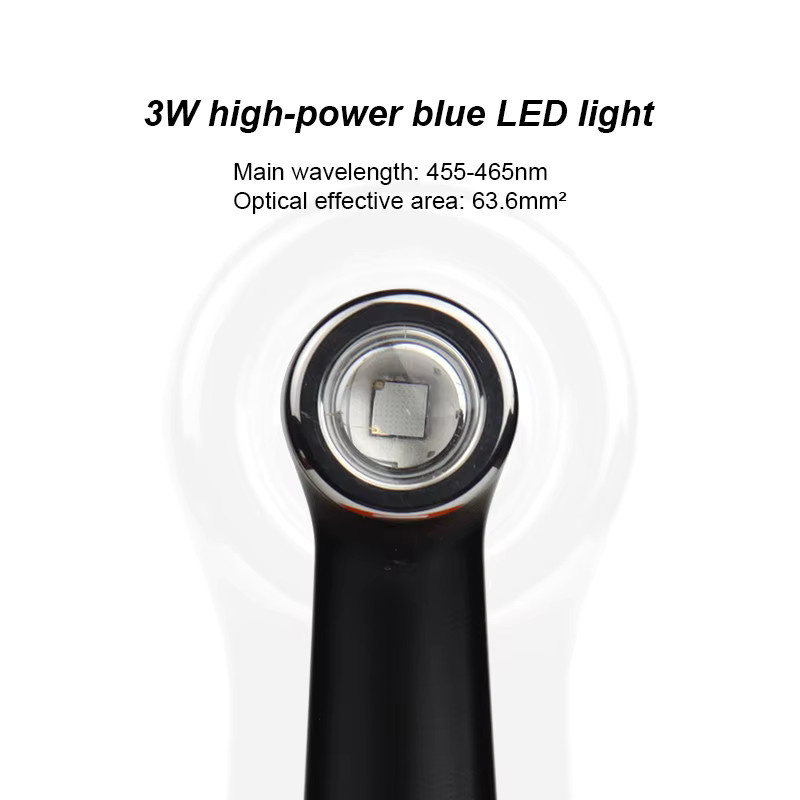 VVDental Schnurloses LED-Härtungslicht in Schwarz, Photopolymerisator mit 2200 mW/cm2, 2 Modi und breitem Spektrum (455–465 nm) für die Zahnmedizin - Bild 2