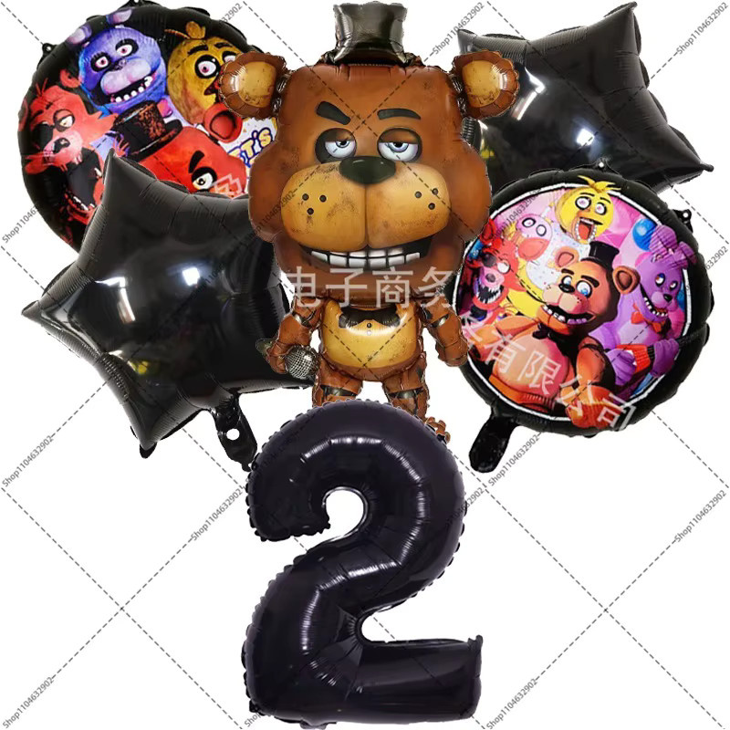 Five Nights At Freddy's Ballon-Set für deine Geburtstagsparty mit Cartoon-Anime-Motiven - Bild 1