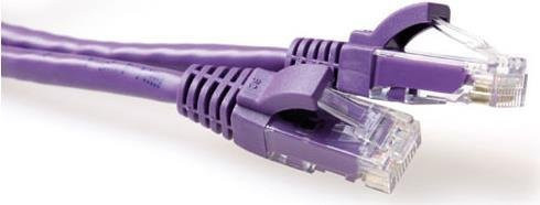 ACT CAT6A U/UTP Patchkabel Snagless mit RJ45-Steckern, Farbe: Lila, Länge: 15 m - Bild 1