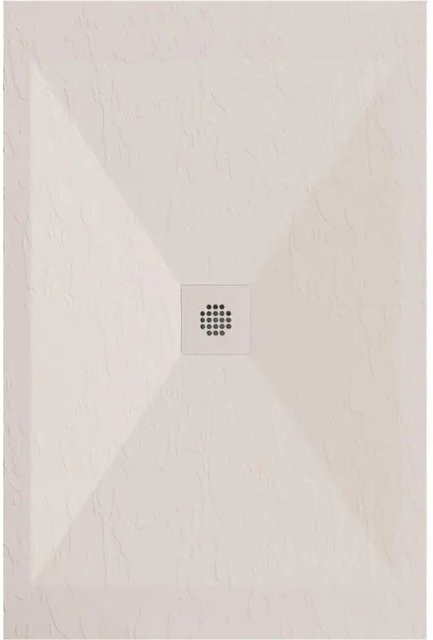 Dexa Mirlo Duschwanne aus Mineralguss Extra Flach, Beige, B: 90 cm, T: 110 cm - Bild 1