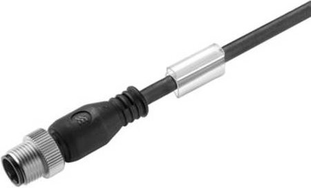 Weidmüller Sensor-Aktor-Steckverbinder M12 Stecker gerade, 5-polig, schwarz, 3,00 m Länge - Bild 1