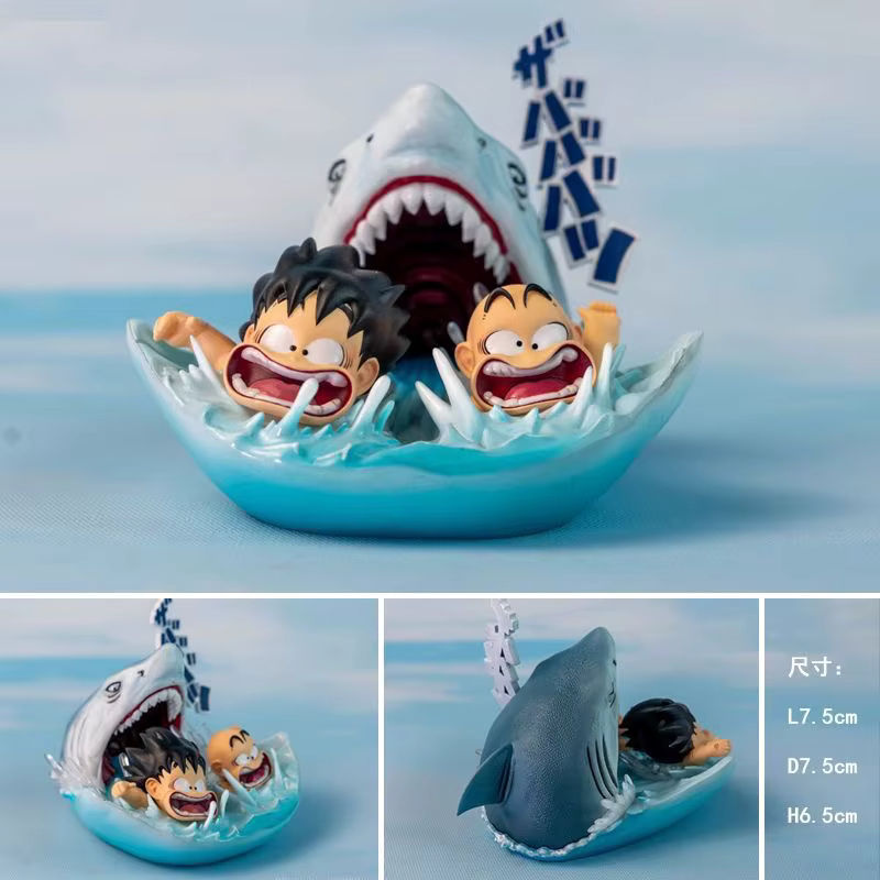 Bandai Dragon Ball Z Anime Figuren Sohn Goku und Krilin Sammler Modell aus Kunststoff, mehrfarbig, Höhe: 5 cm - Bild 2