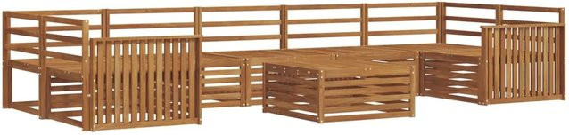 vidaXL Outdoor-Sofagarnitur 8-teilig aus Akazienholz in Natur Braun - Bild 1