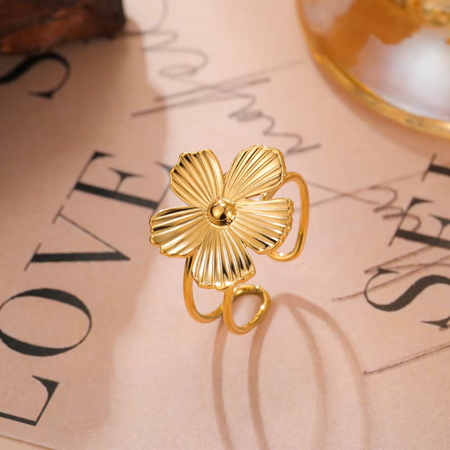 Cazador Ring, vergoldet, Edelstahl, Blumen, Damen - Bild 2