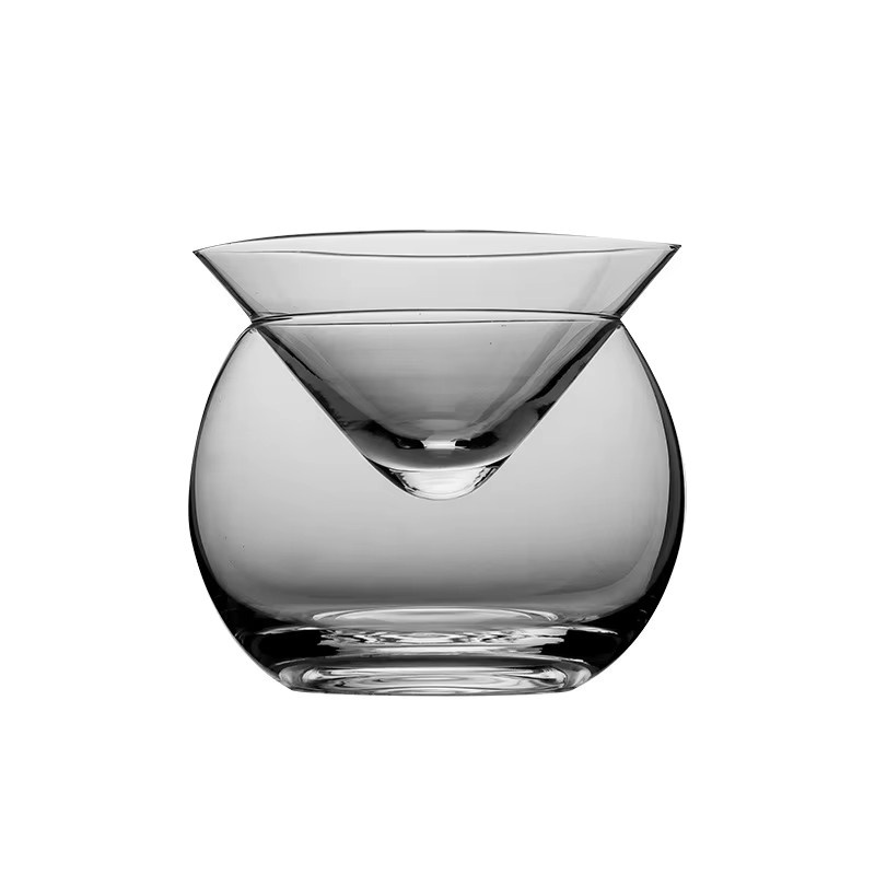 Japanischer doppelwandiger Glaskaraffe als Sake Chiller und Weinkühler, transparent - Bild 4