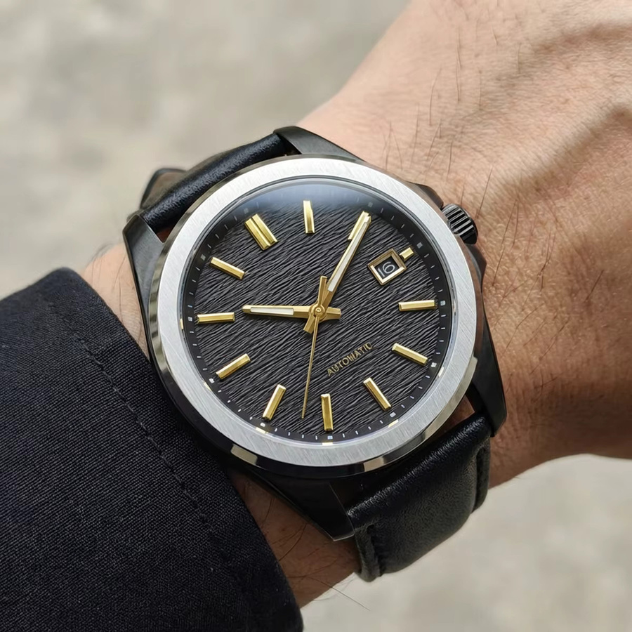 Zifferblatt mit Querstreifen-Textur, 33,5 mm, für Seiko Grand NH35 Uhrwerk - Bild 4