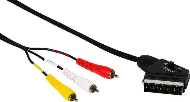 Vivanco Scart und Cinch Verbindung IN/OUT, 1,5 m, multicolour - Bild 1