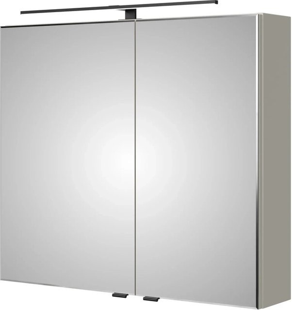 Pelipal Spiegelschrank Quantum 07 in Kaschmir Matt mit LED-Beleuchtung, Sensor-Schalter und Steckdose, Breite: 80 cm, Höhe: 170 cm - Bild 1