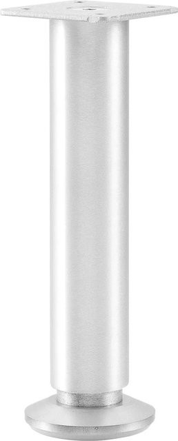 Simausrom Möbelfuß in Silber mit Edelstahl-Effekt, Durchmesser: 30 mm, Länge: 100 mm, höhenverstellbar - Bild 1