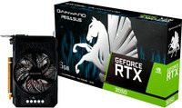 Gainward GeForce RTX 3050 Pegasus Grafikkarte, Schwarz, PCIe mit DisplayPort und HDMI - Bild 1
