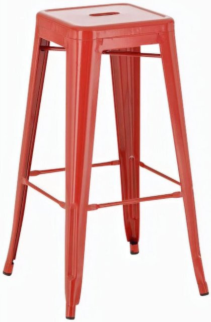 CLP Barhocker Joshua Stapelbarer Tresenhocker aus Metall in Rot mit Sitzhöhe 76 cm - Bild 1