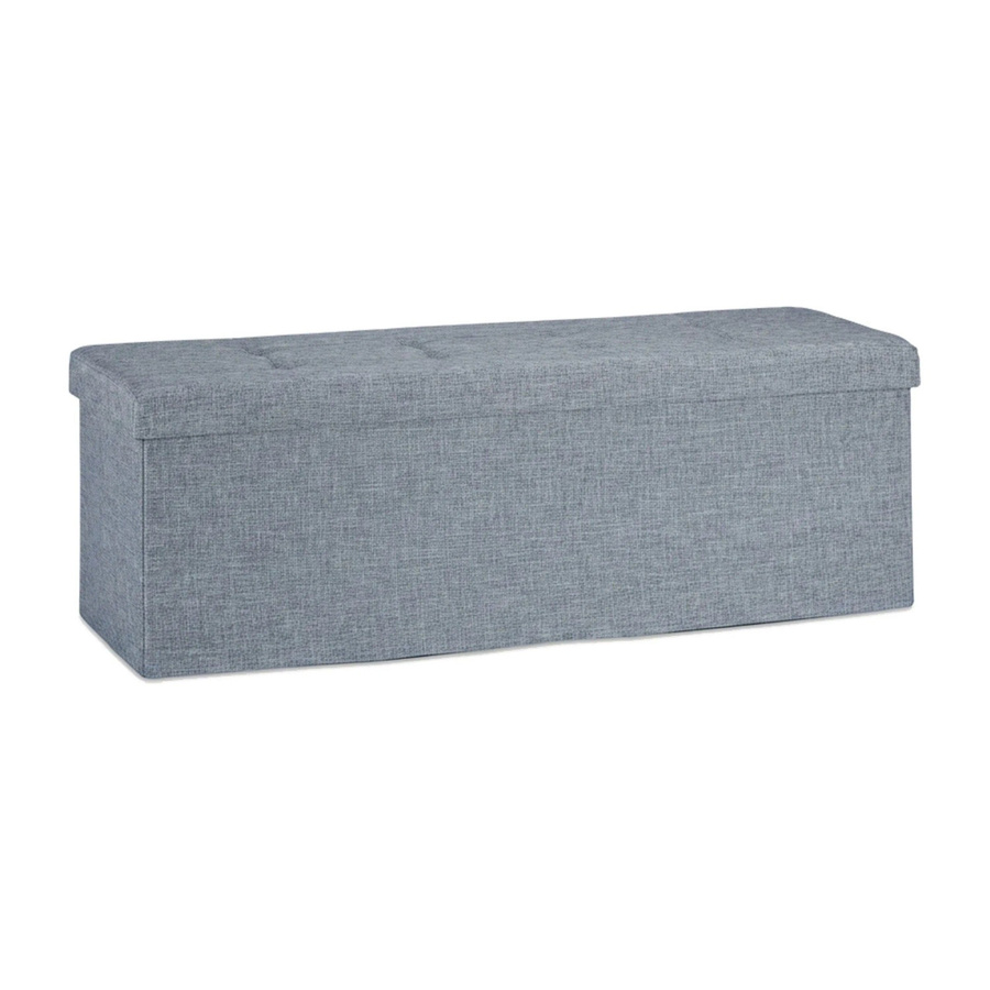 Relaxdays Sitzbank aus Leinen in Dunkelgrau, faltbar, B/T/H: 114 x 38 x 38 cm - Bild 2