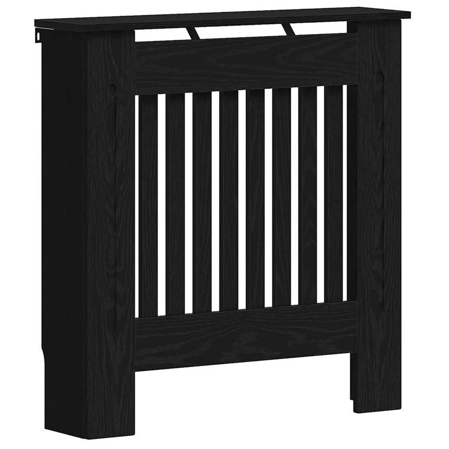 vidaXL Heizkörperabdeckung in Schwarz mit Eichen-Optik und vertikalem Latten-Design, B/T/H: 78 x 19 x 81,5 cm - Bild 2