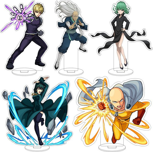 Bandai One Punch Man Genos Acryl-Figur Ständer, 16cm - Bild 1
