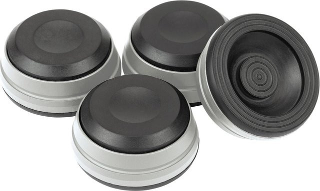 Dynavox Schwingungsdämpfer Gerätefüße 4er Set aus Aluminium und Silikon in Silber - Bild 1
