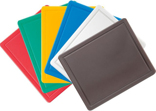 Stalgast HACCP Schneidbrettset GN1/2 aus Kunststoff, 6 Stück, mehrfarbig, B: 26,5 cm, L: 32,5 cm, H: 1,2 cm - Bild 1