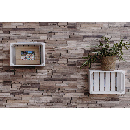 iWerk Paneele Yenga in Holzoptik, Farbe: Braun und Grau, Breite: 100 mm, Höhe: 780 mm - Bild 2