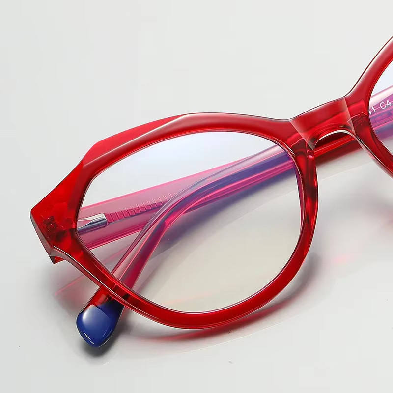 CLLOIO Lesebrille Cat Eye, Vollrand, Kunststoff, rot, Damen - Bild 2