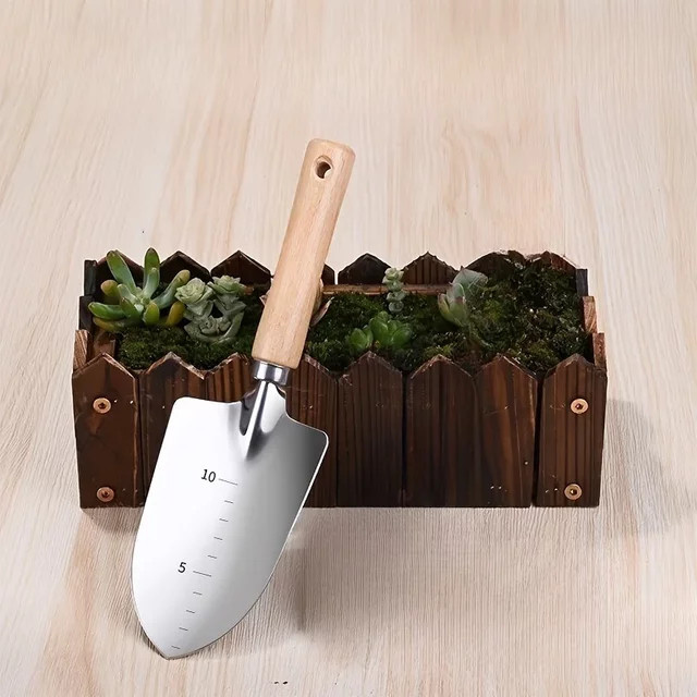 Damaly Edelstahlschaufel in Silber für die Gartenarbeit und Blumenpflanzung - Bild 1