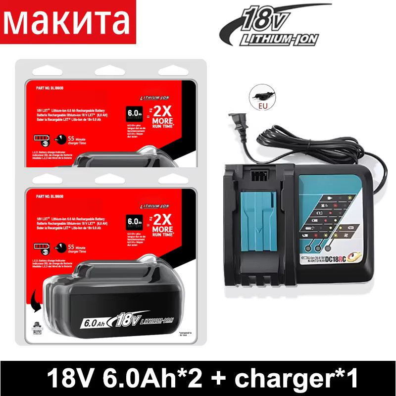 Makita BL1860 Li-Ion Ersatzakku 18V mit 6Ah für LXT Elektrowerkzeuge in Schwarz - Bild 7