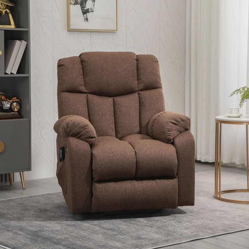HOMCOM Elektrischer Fernsehsessel mit Aufstehhilfe und Fernbedienung, Braun, B/T/H: 92 x 95 x 107 cm - Bild 2