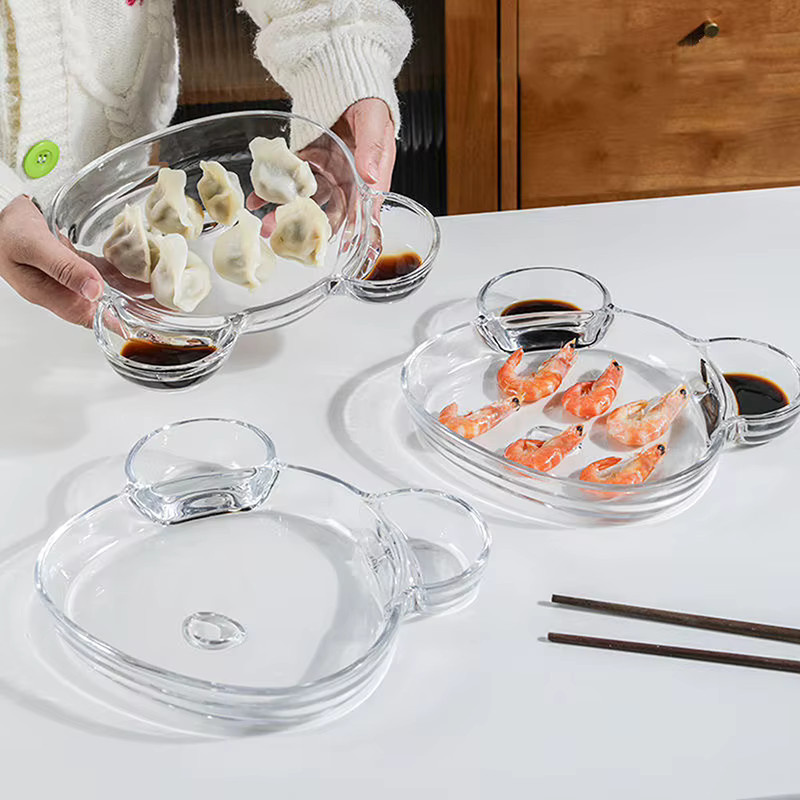 HUXUAN Dip-Schüssel in Bärenform und Muschelform, transparent - Bild 2