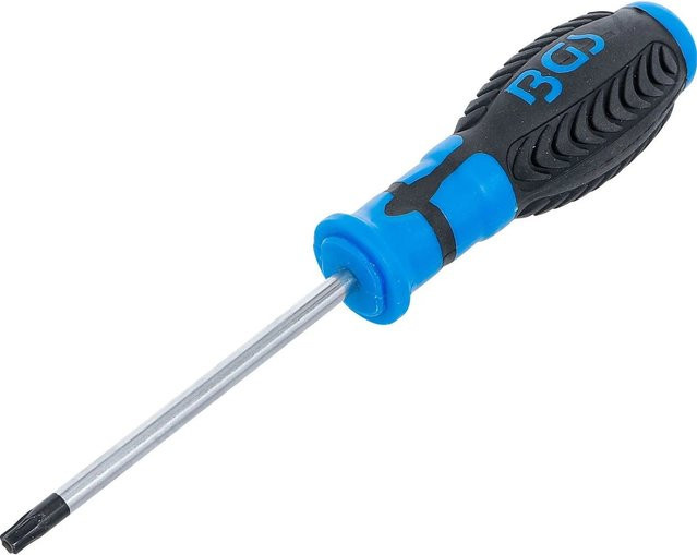 BGS Schraubendreher T-Profil Torx mit Bohrung T30, Klingenlänge: 100 mm, Blau - Bild 1