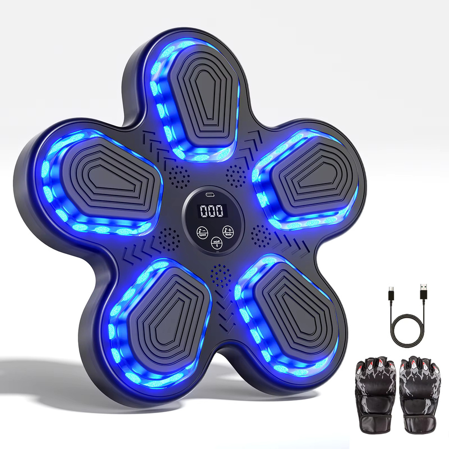 GKHMNEW Music Boxing Machine, Elektronische Musik Boxmaschine, mit LED Licht, Bluetooth, Schwarz - Bild 6