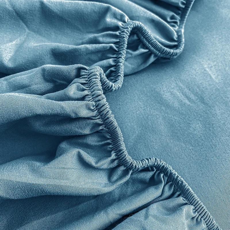 Yiran Furniture Spannbettlaken Set aus Mikrofaser in Blau, elastischer Matratzenbezug für Einzel-, Twin-, Queen- und King-Size Betten - Bild 3