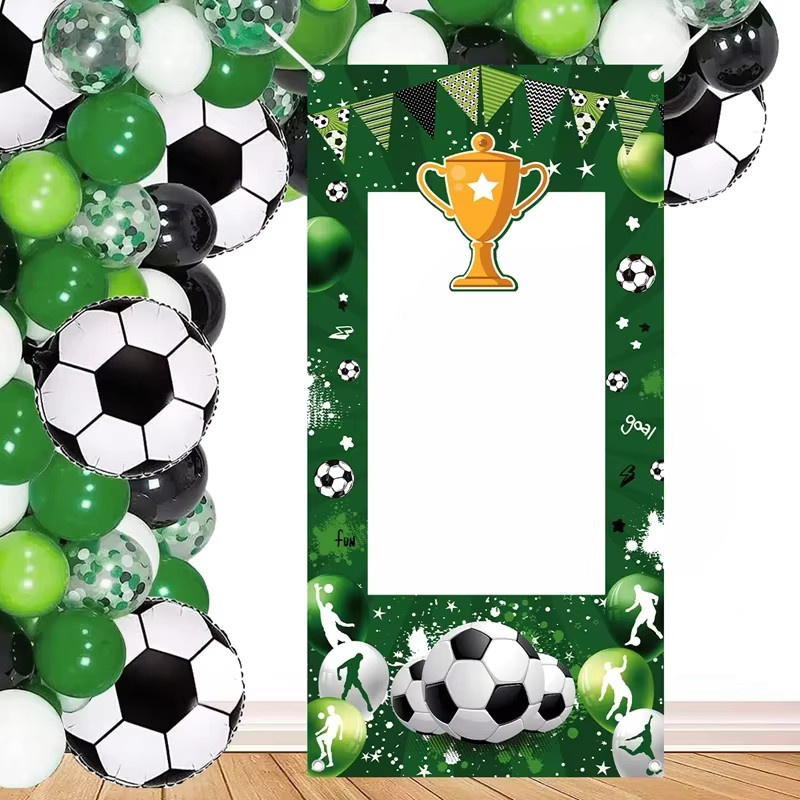 OURFETE Fußball Geburtstag Party-Hintergrundtuch als Foto-Requisit, Rechteckig, Breite: 60 cm, Höhe: 60 cm - Bild 3