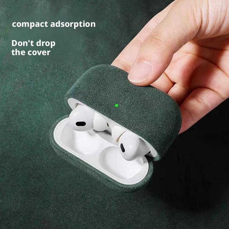 Schutzhülle für Apple AirPods Pro 3 mit weicher Wildleder-Textur und Unterstützung für kabelloses Laden - Bild 3