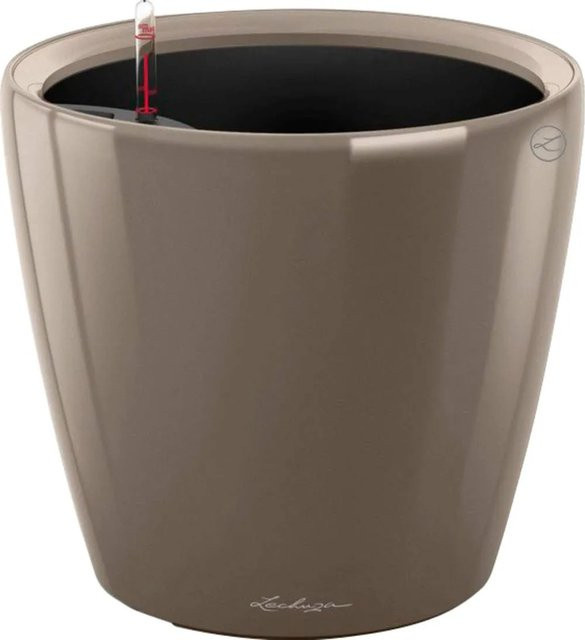Lechuza Pflanzgefäß Classico Premium LS Tabletop in Taupe Hochglanz, Durchmesser: 22 cm, Höhe: 21 cm - Bild 1