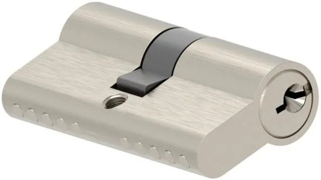 FeNau Profilzylinder Messing in Edelstahloptik, Gleichschließend, Länge: 60 mm, Maße: 30 x 30 mm - Bild 1