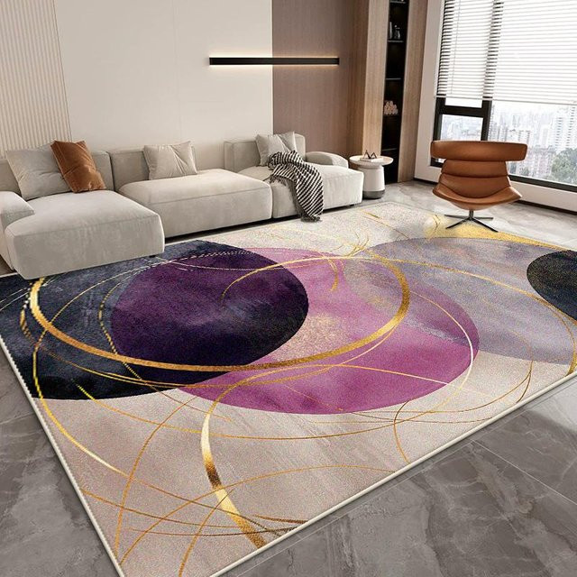 Karpetti Nordischer Abstrakter Wohnzimmerteppich, Waschbarer und Rutschfester Teppich in Mehrfarbig, B/T: 160 x 200 cm - Bild 1