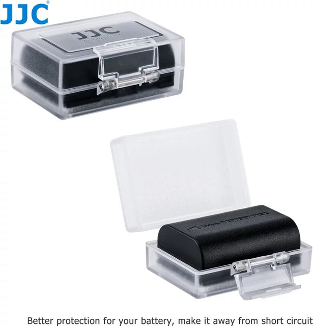 JJC Kamera-Akkugehäuse transparent für Canon LP-E17 LP-E6 LP-E6N LP-E10 Nikon EN-EL15a EN-EL14 Fuji NP-W126 NP-W126S Sony NP-FW50 NP-FW100 - Bild 1