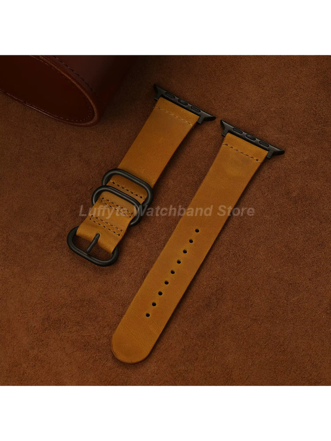 Uhrenarmband luffyte Echtleder, Vintage, Herren - Bild 2