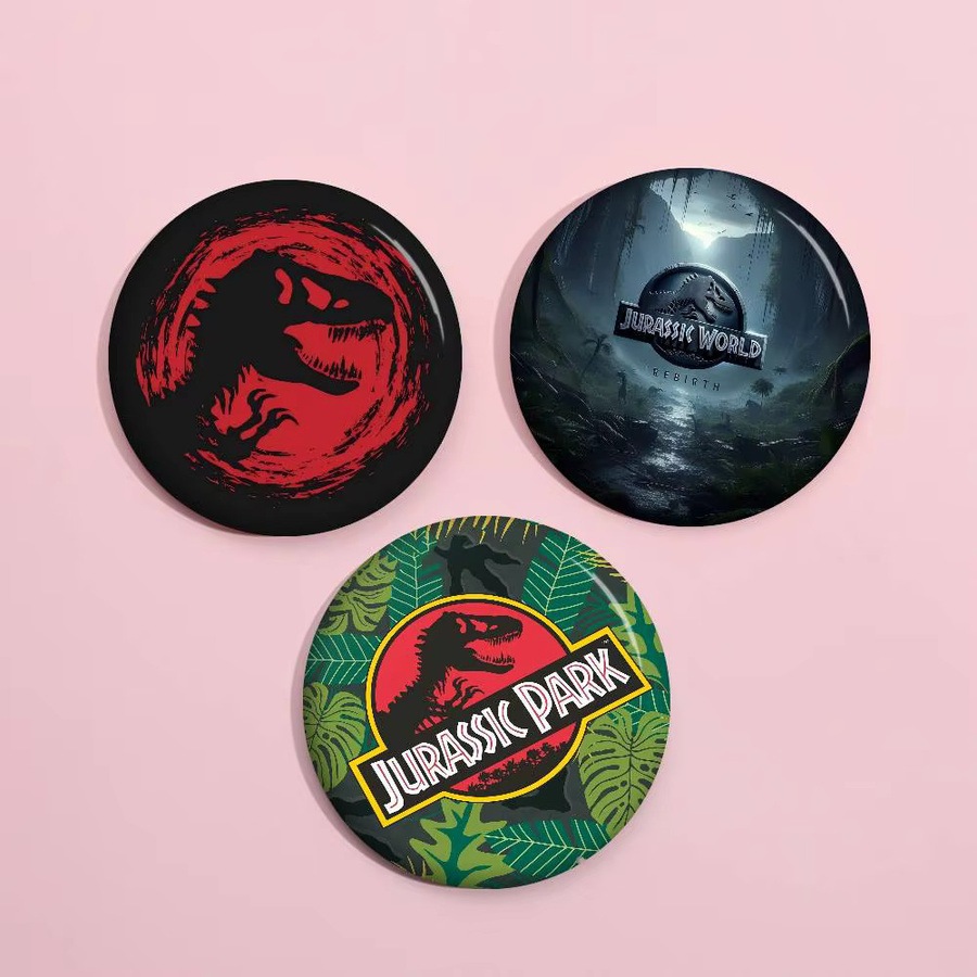 Anstecknadeln Jurassic Park, Bunt, Cartoon-Tier-Broschen - Bild 2