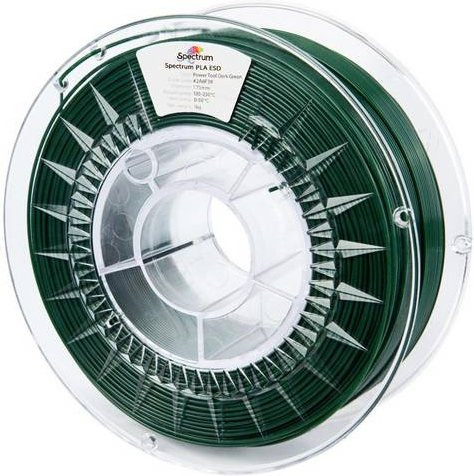 Spectrum Filaments 81656 ESD PLA Filament Highspeed 1,75 mm 1000 g Dunkelgrün - Bild 1