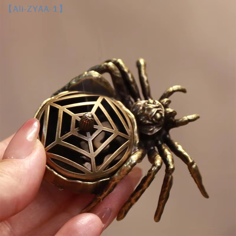 JETTING Spinnen-Räucherkegelhalter aus Metall in Gold für Zen-Dekoration und Meditation - Bild 2