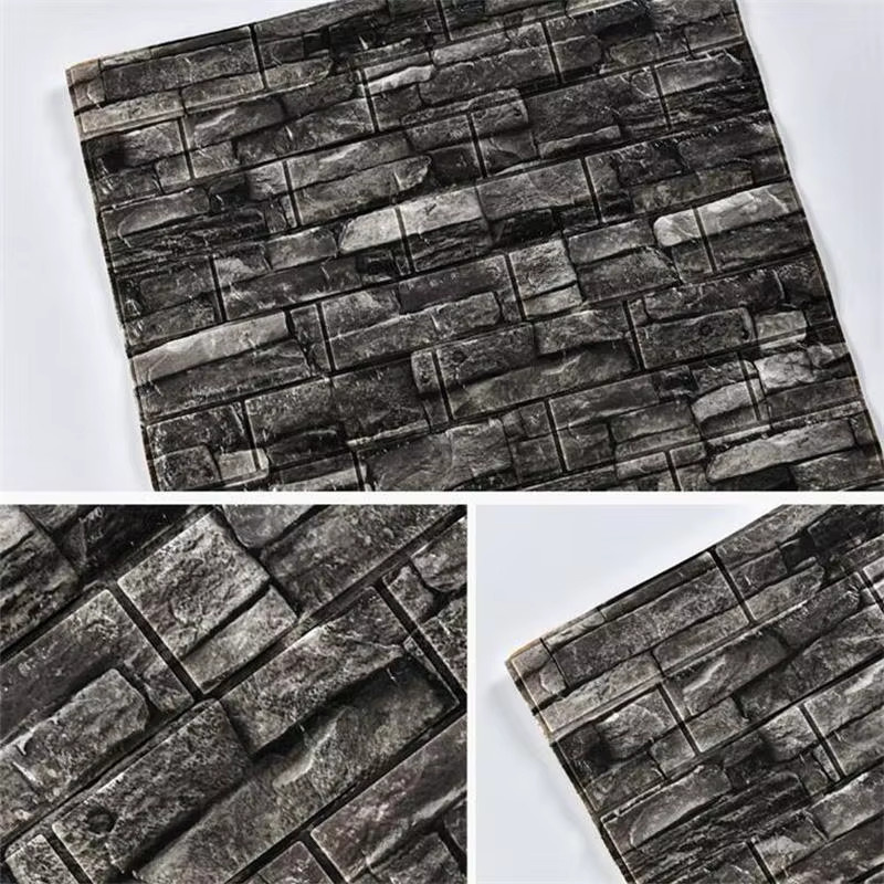 Wasserfeste DIY 3D-Ziegelmuster Wandpaneele Tapete in Grau für Wohnzimmer, Schlafzimmer und Küche - Bild 2