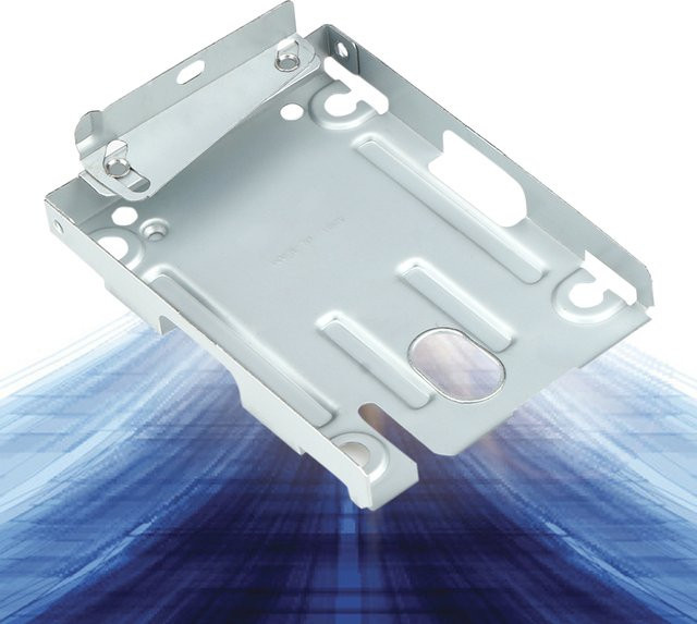 Sony HDD Montage Halterung für PlayStation 3 Super Slim in Silber und Weiß inklusive Schrauben - Bild 1