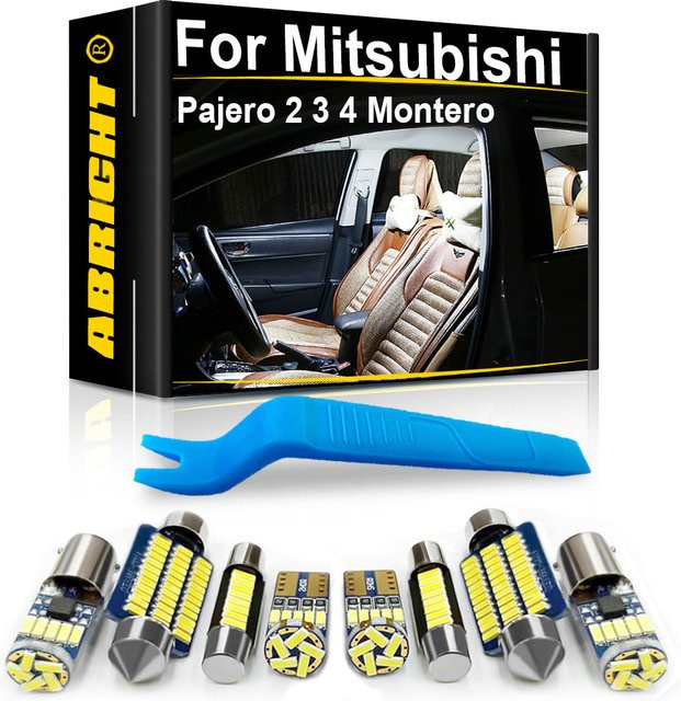 ABRIGHT Auto-Innenraum-LED-Leuchten für Mitsubishi Pajero 2 3 4 Montero Shogun MK2 MK3 MK4 V20 V60 V80 V73 V93 1990-2020 mit Canbus-System - Bild 1