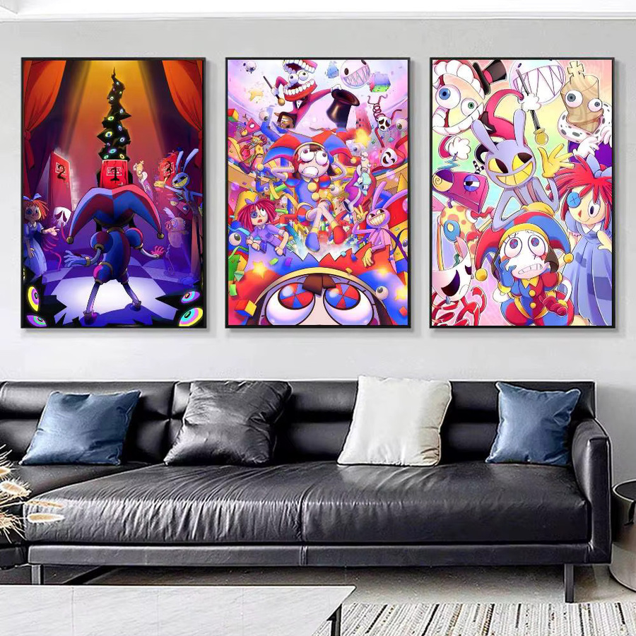 Vintage Wandkunst Poster The Amazing Digital Circus in Mehrfarbig, HD-Druck auf Papier - Bild 2
