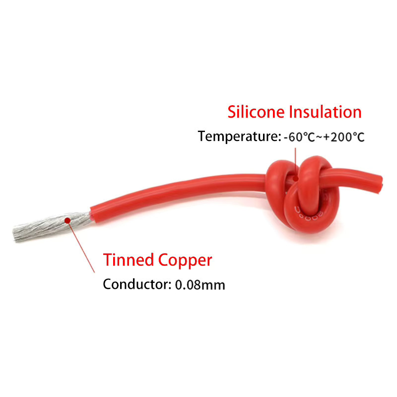 Flexibles Silikondraht-Kabel hitzebeständig in Blau, verschiedene Längen und Querschnitte von 30 AWG bis 8 AWG - Bild 2