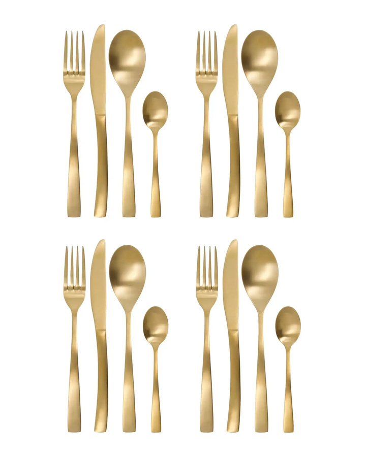 House Doctor Besteckset Golden Gold, 16-teilig - Bild 1
