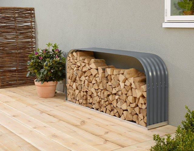 Vitavia Kaminholzregal Ardor 401 in Granit, Wandmontage für den Außenbereich, B/T/H: 210 x 40 x 100 cm - Bild 1